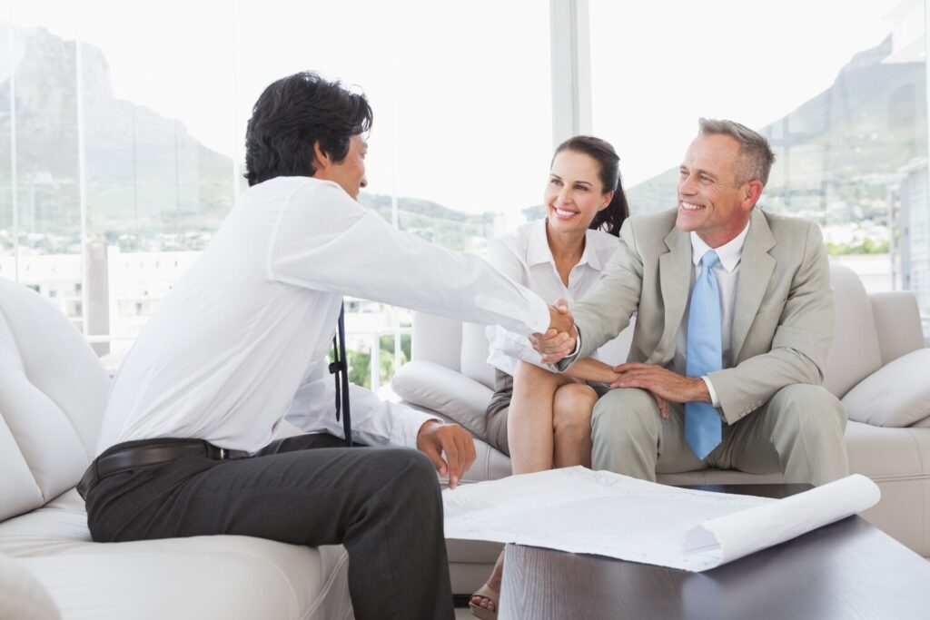 Businessman shaking clients hand 13339 63123